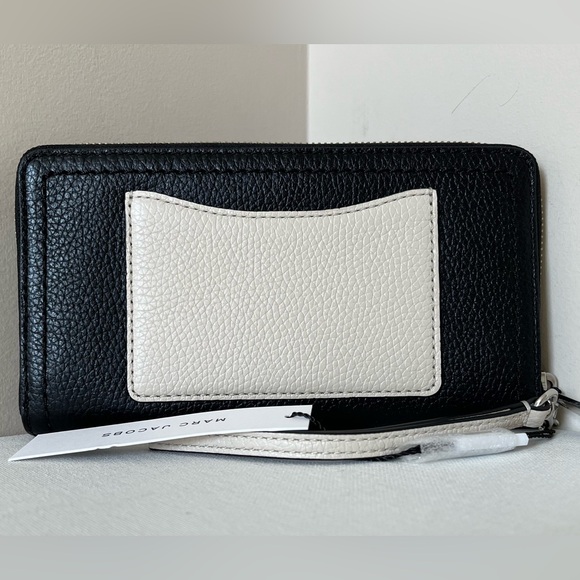 New Marc Jacobs Groove Zip Around Continental Wallet Leather Marshmallow Multi - Picture 3 of 4